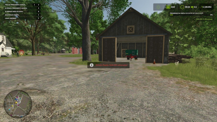 fs25-mods,  Quick Money – Instant $100,000 Hotkey V1.0