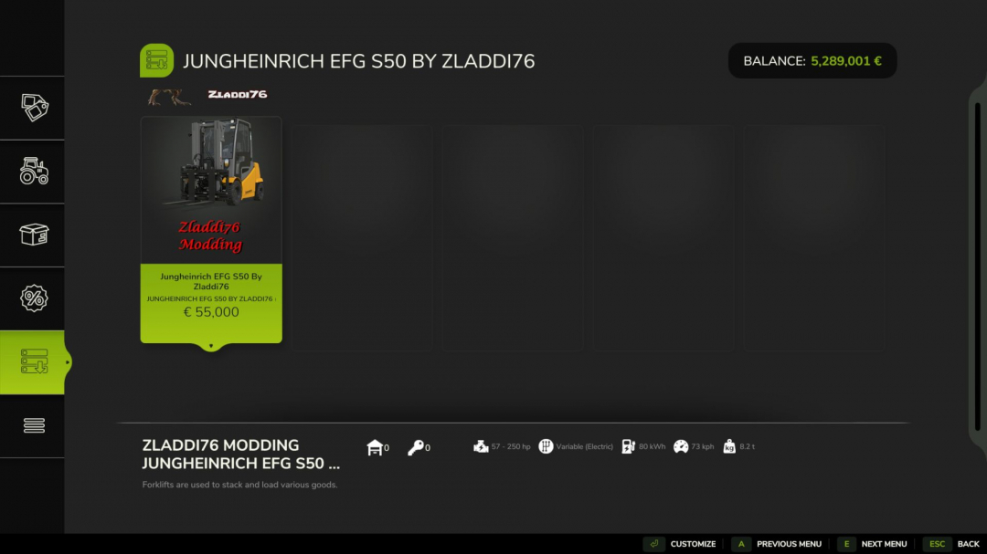 Jungheinrich EFG S50 Edit V1.0