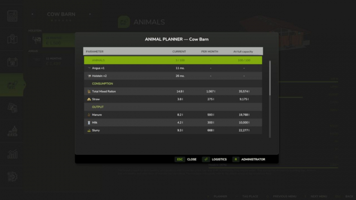 fs25-mods,  Animal Planner V1.0