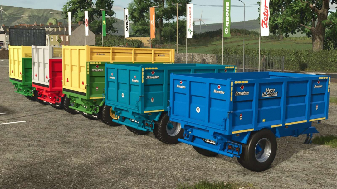Broughan 1 Axle Grain / Silage Trailer (New Release) v1.0