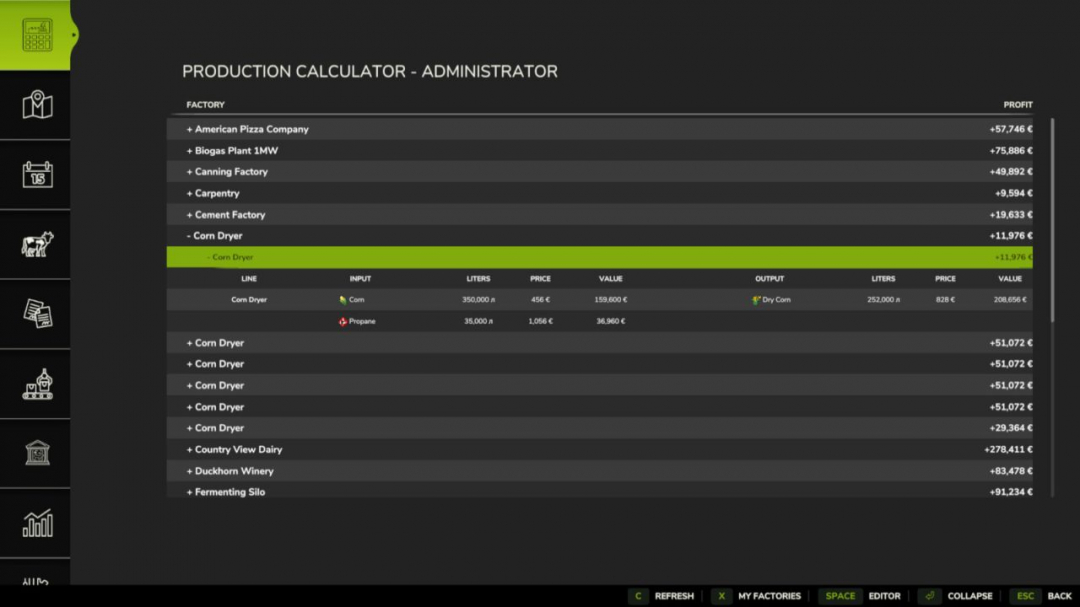 Factory Profit Calculator V1.0.0.1