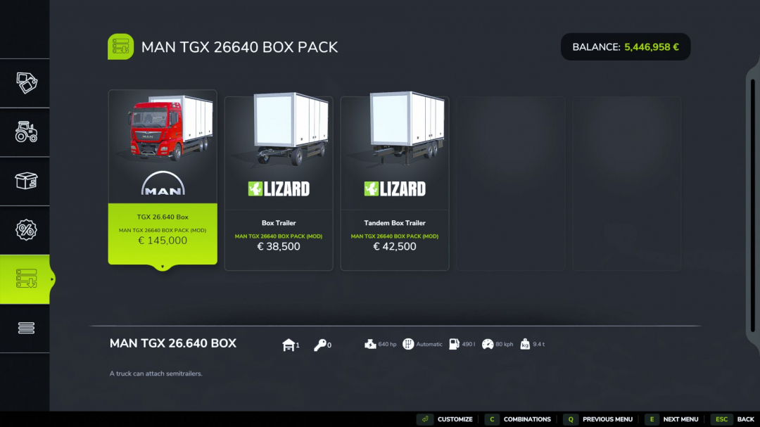 MAN TGX 26640 Box Pack V1.0.0.1