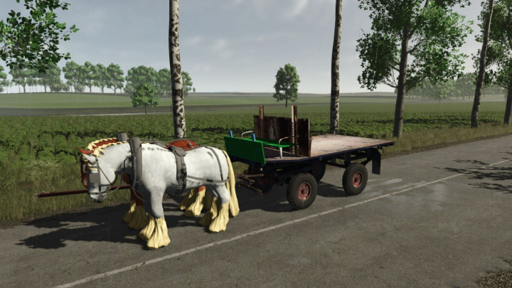 fs25-mods,  Bale horse drawn carriage V1.0
