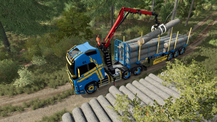 fs25-mods, Volvo FH 16 Forestry Z-Crane Semi Pack V1.0.0.4