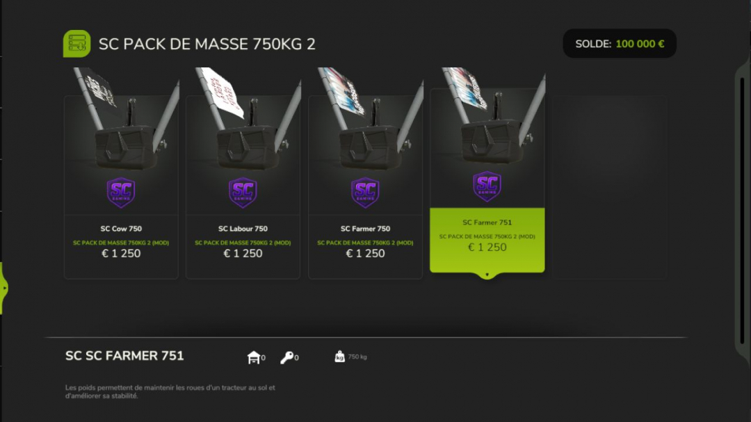 750Kg Weight Pack #2 V1.0