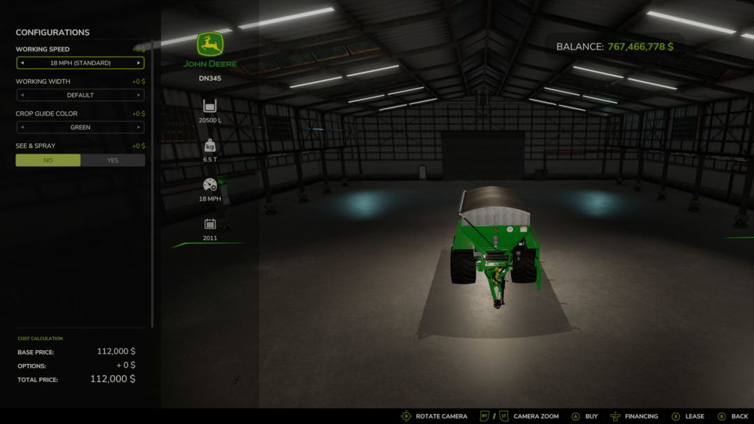 Adjustable working-width configuration v1.0