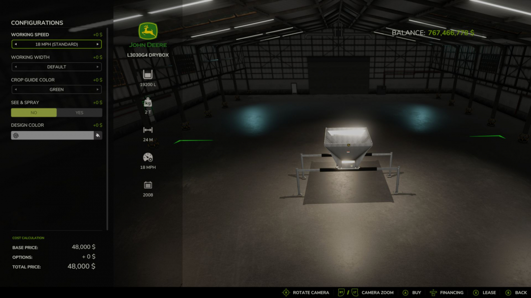 Adjustable working-width configuration v1.0