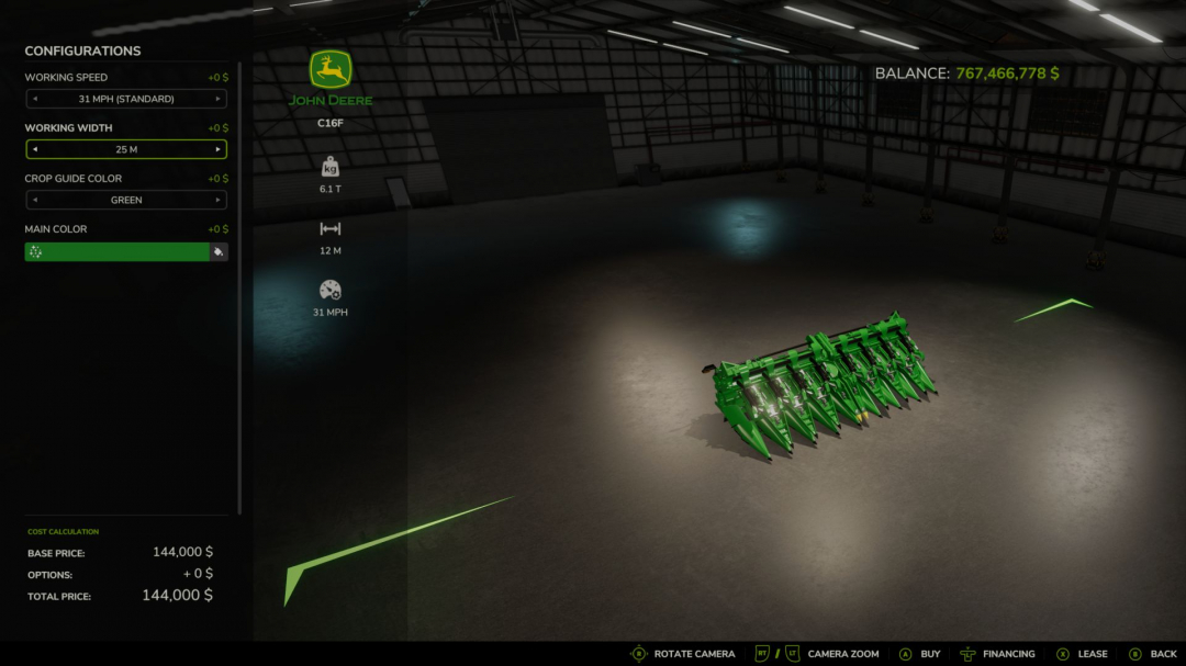 Adjustable working-width configuration v1.0