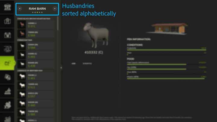 fs25-mods,  Sort animal husbandries alphabetically V1.1