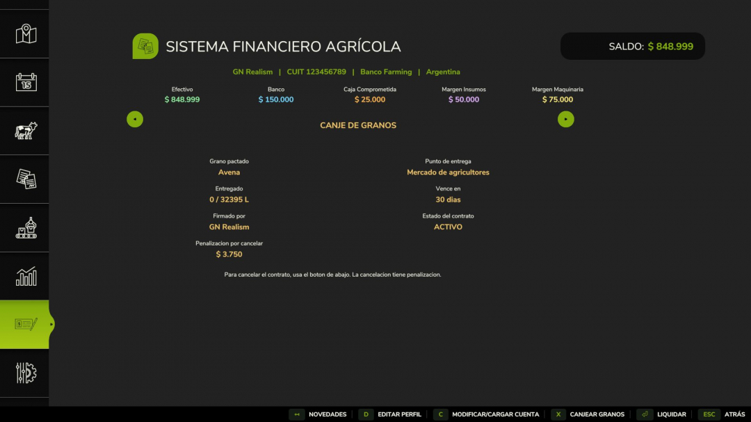 Agricultural Financial System V1.0