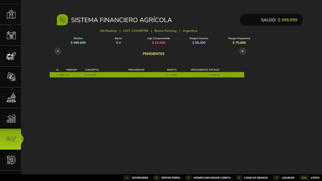Agricultural Financial System V1.0