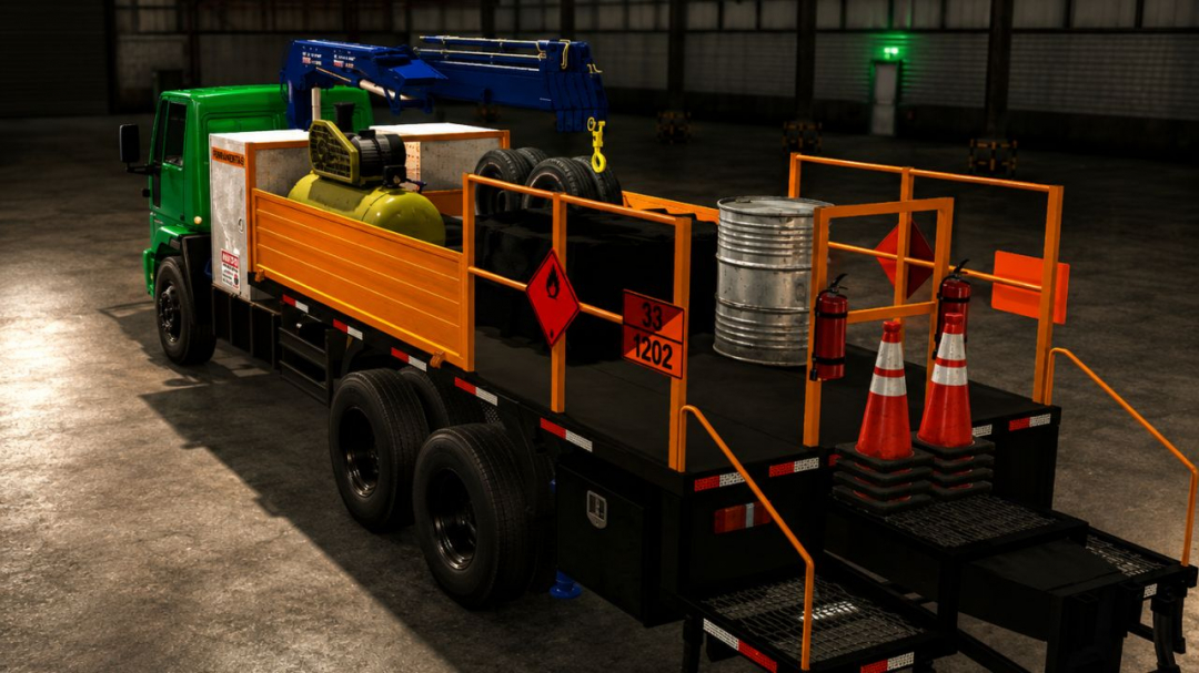 Ford Cargo Truck with Knuckle-Boom Crane (Tire Service) v1.0