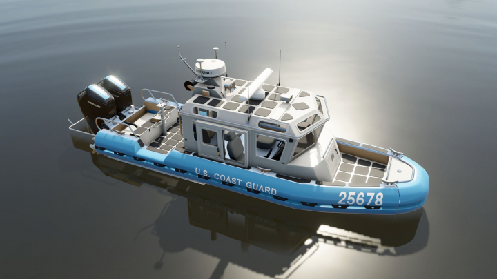 fs25-mods, Coast Guard Defender Boat V1.0
