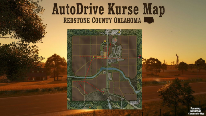 fs25-mods, AutoDrive Redstone County-Oklahoma V1.0