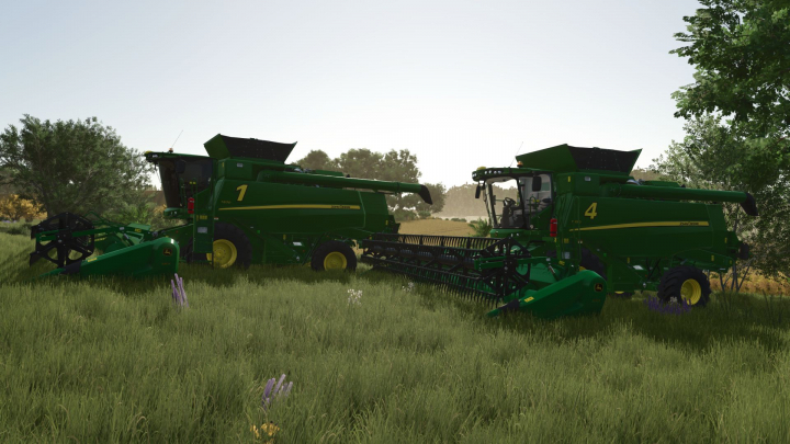 fs25-mods,  John Deere T Series + 600X Headers V1.0