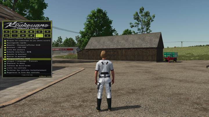 fs25-mods,  Kirikouano Menu HUD V1.4