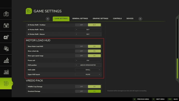 fs25-mods,  Motor Load HUD V1.1