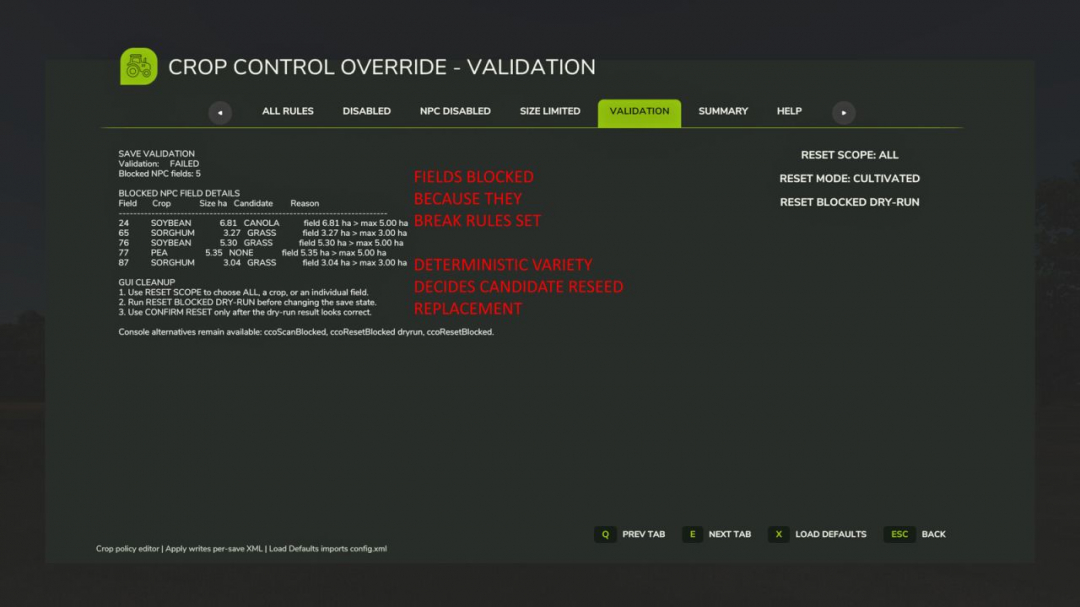 Crop Control Override V2.0.3.6
