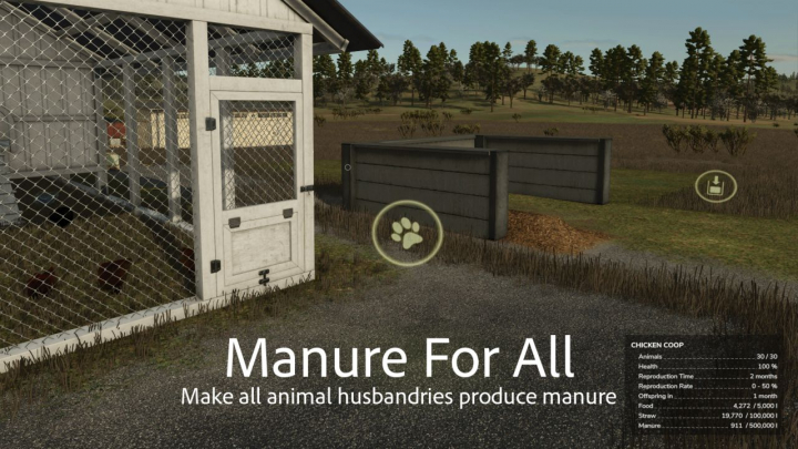 fs25-mods,  Manure For All Husbandries V1.0.1