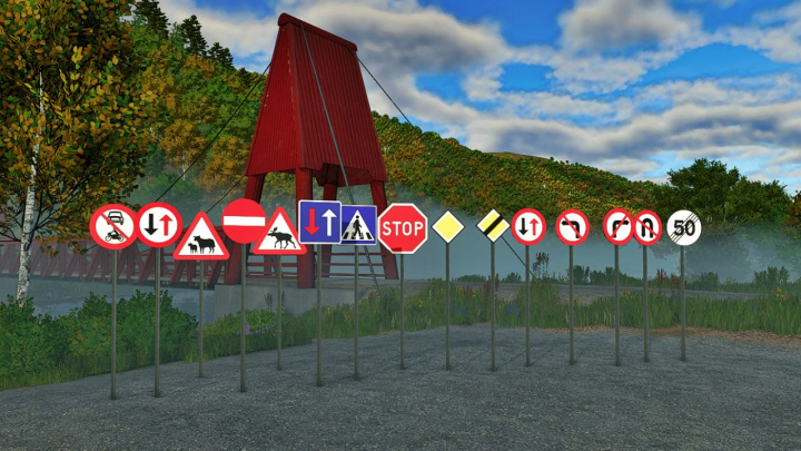 fs25-mods,  Norwegian Road Sign Pack Placeable V1.0