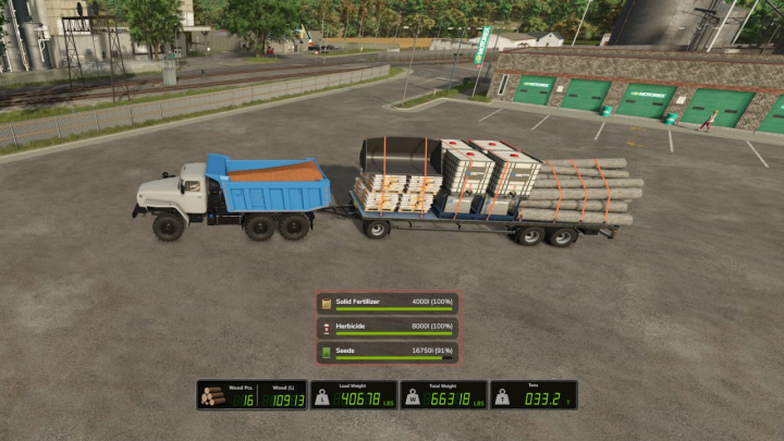 fs25-mods,  Wood And Weight Info V1.0.1