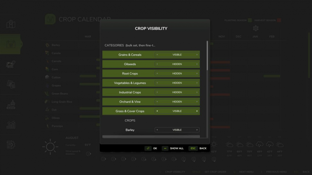 Crop Calendar Filter V1.0