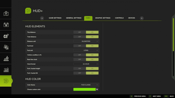 fs25-mods, HUD+ V1.0