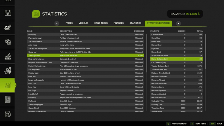 fs25-mods,  Statistics Extended V1.0.0.1