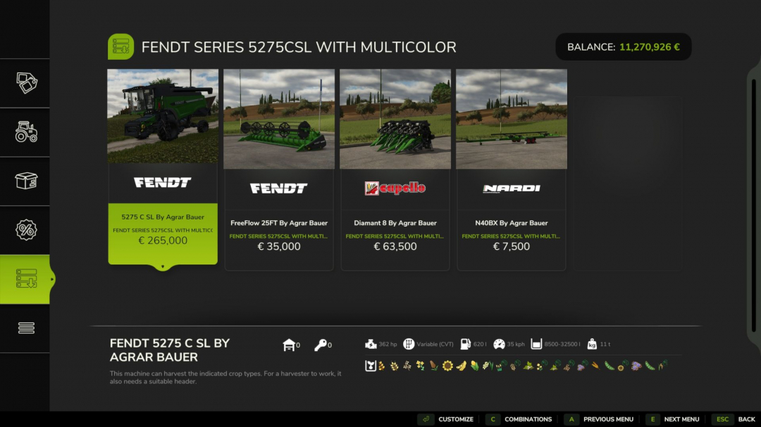 Fendt Series 5275 CSL V1.2
