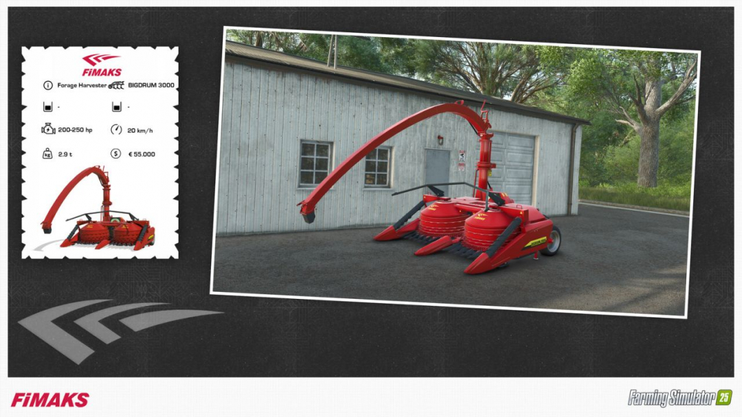 Fimaks Bigdrum 3000 Forage Harvester V1.0