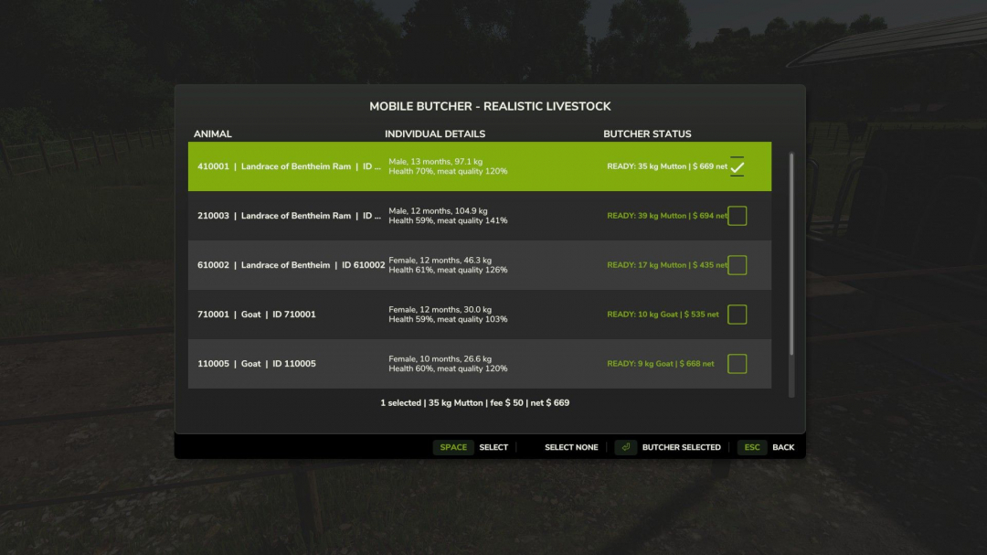Mobile Butcher – Realistic Livestock Version V1.1.0.6