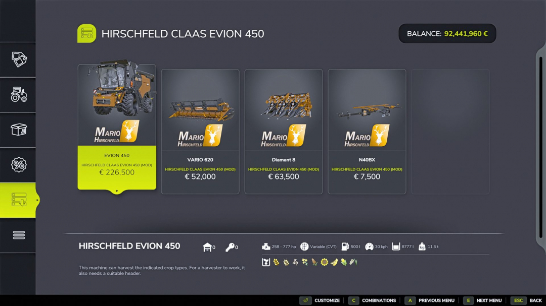 Claas Evion Hirschfeld Edition V1.0.0.2