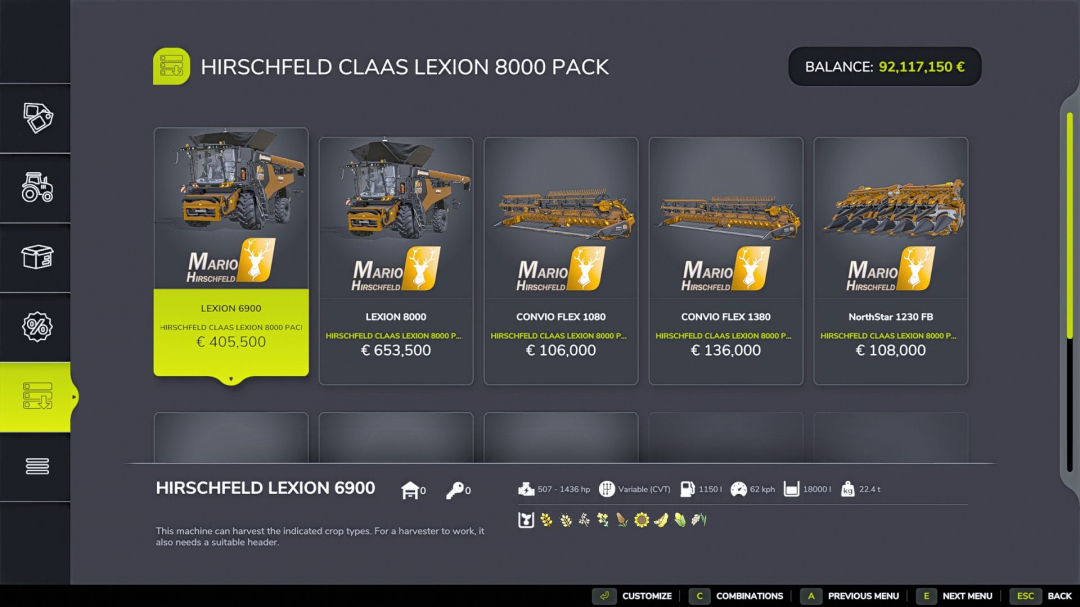 Claas LEXION Power Pack V1.0.0.6