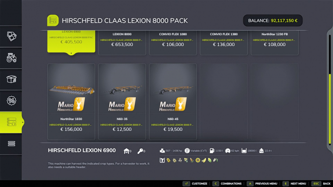 Claas LEXION Power Pack V1.0.0.6