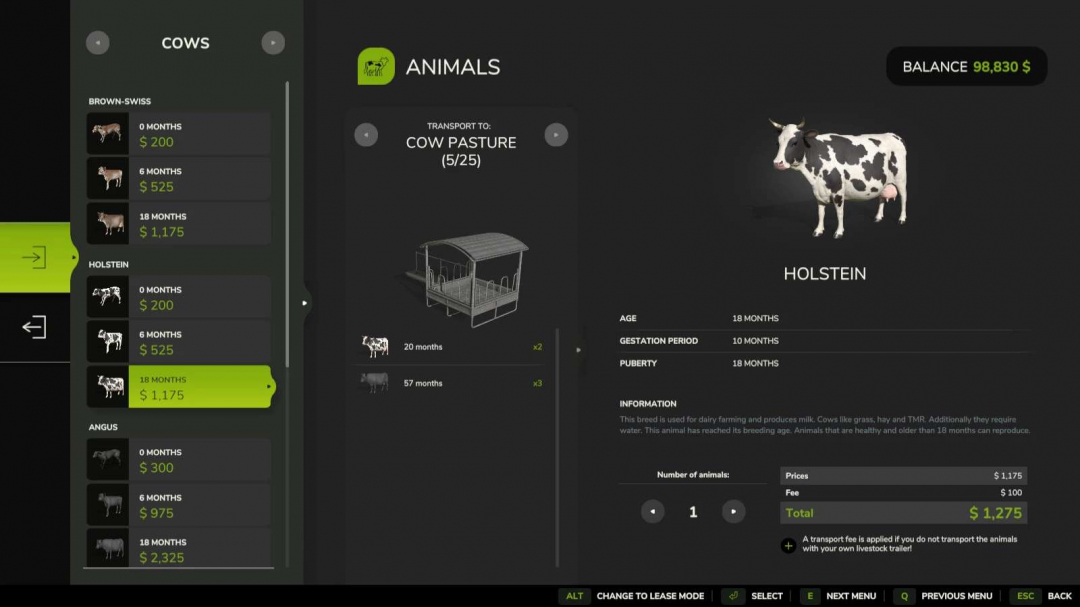 Lease Livestock v1.0