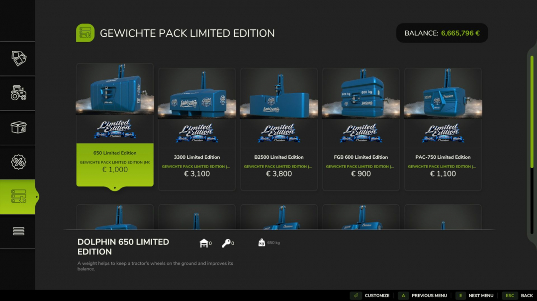 Weights Pack Limited Edition V1.0.0.1