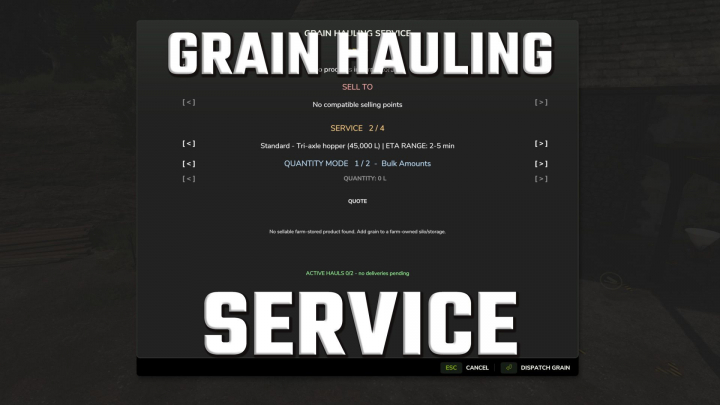 fs25-mods, Getreidetransport-Service V1.0