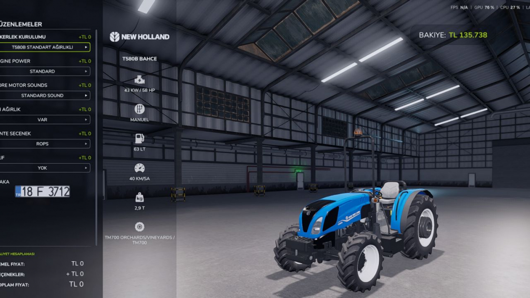 New Holland T580 Edit v1.0