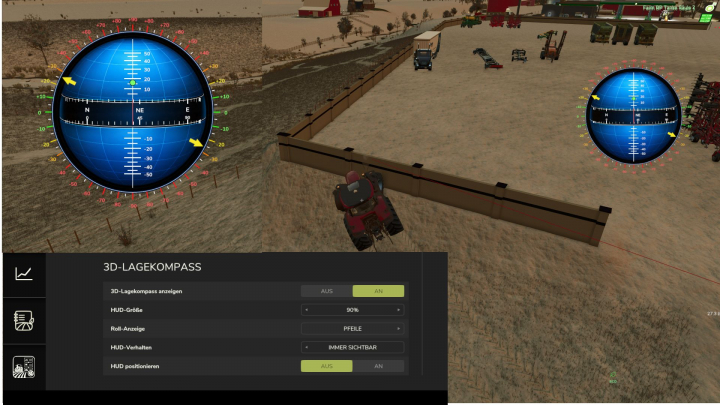 fs25-mods,  3D Attitude Compass V1.0.3.7