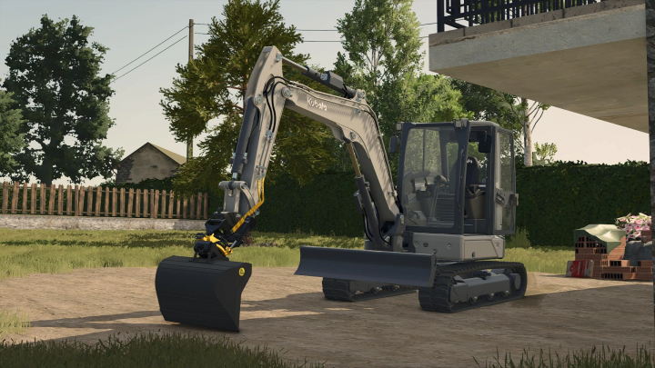 fs25-mods,  Kubota u-50 + Becko bucket pack v1.0