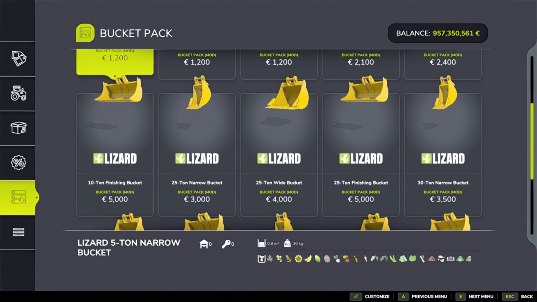 Bucket Pack V1.0