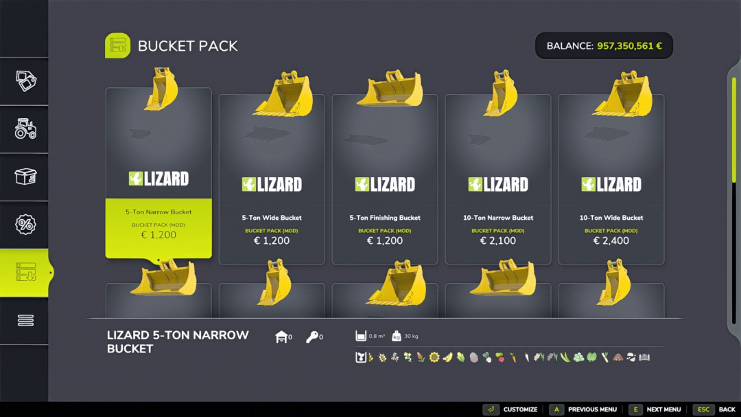 Bucket Pack V1.0