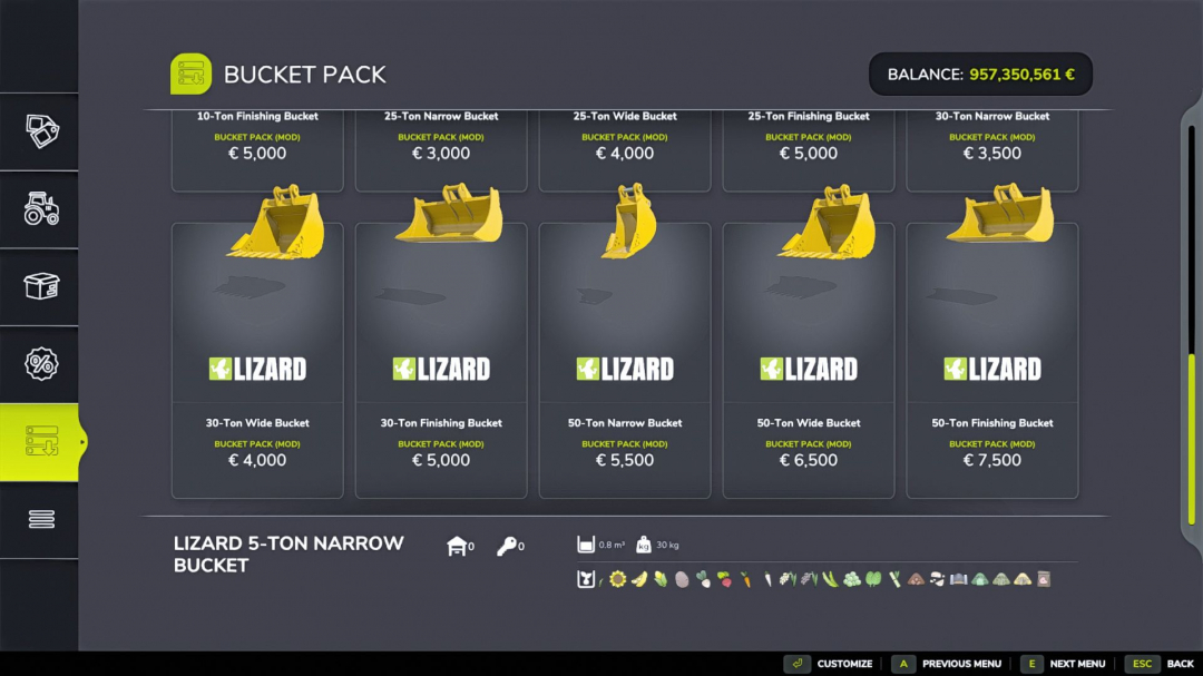 Bucket Pack V1.0