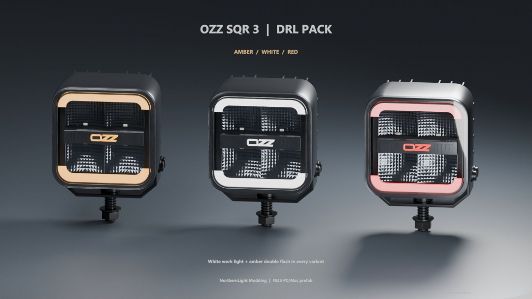 OZZ SQR 3 – Amber, White & Red DRL Pack (Prefab) V1.0