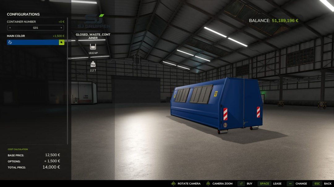 SJ Group Closed Waste HKL Container V1.0