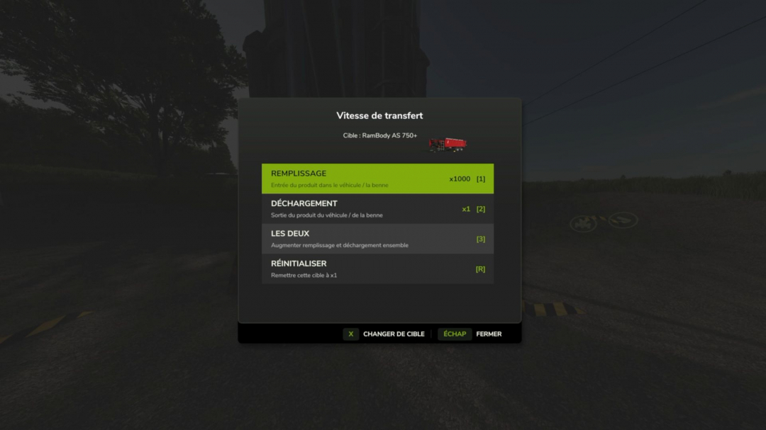 Transfer Speed Menu V1.0
