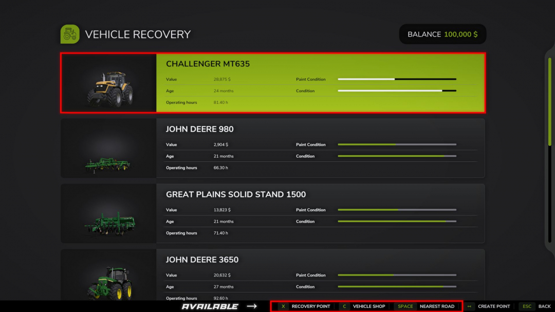 Vehicle Recovery v1.0