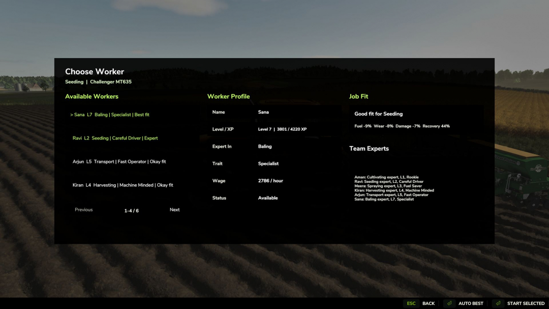 Worker Skill System V1.0