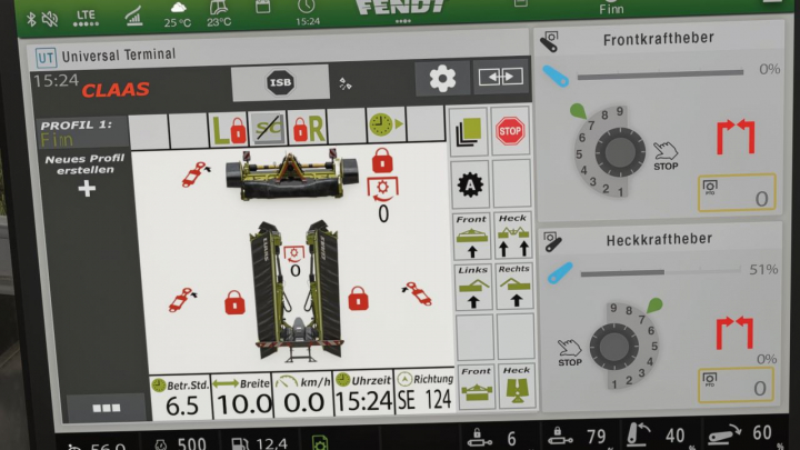 fs25-mods,  Claas Disco isoBUS Screen (Prefab) V1.0.0.1