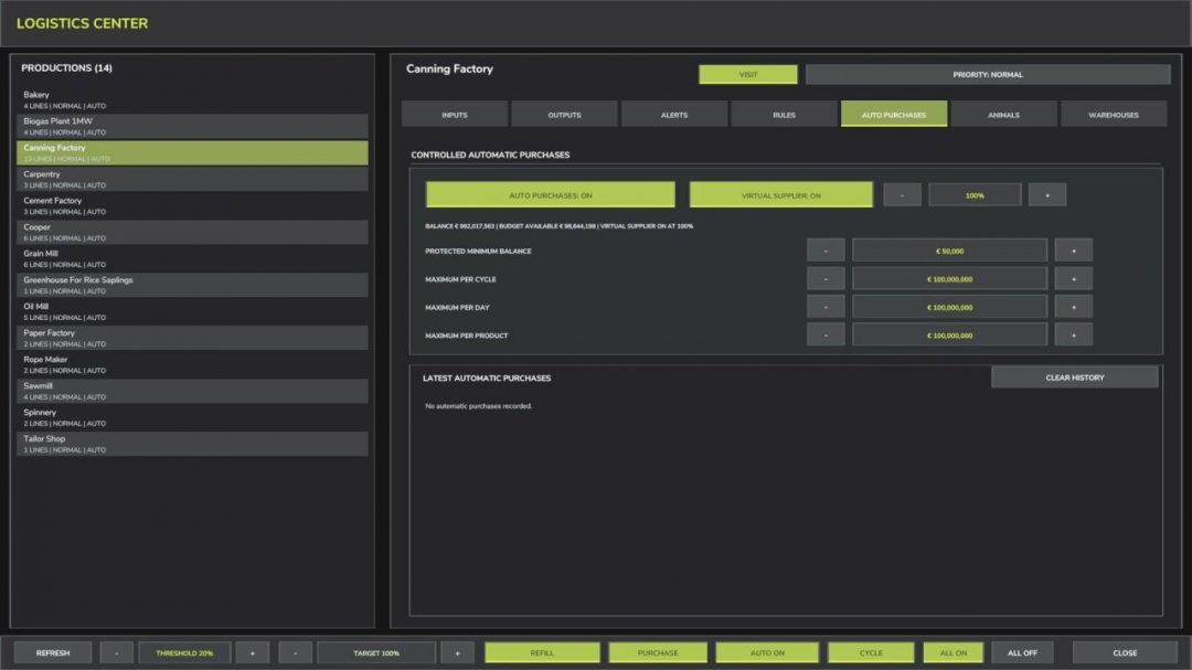 Production Supply Manager V1.0